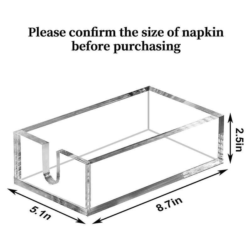 Napkin Holder, Acrylic Napkin Holder for Table, Guest Towel Holder, Cocktail Napkin Holder, Napkins