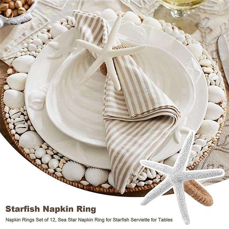 Napkin Rings 12, Sea Star Napkin Ring for Serviette for Tables, Wedding, Birthday, , Christmas