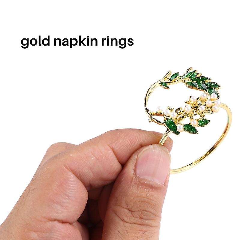 Napkin Ring Flower Napkin Rings Set of 6 Metal Napkin Holder for Wedding Party Dinner Table Decorati