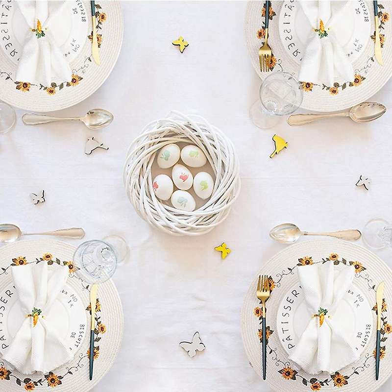 Napkin Rings Carrot Napkin Ring Holders for Dining Table Set of 8 Metal Dinner Tables Setting Decor
