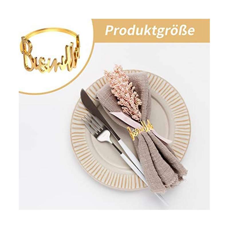 Napkin Rings, Ramadan Napkin Rings Metal Napkin Buckles Golden Table Decoration for Islamic Muslim
