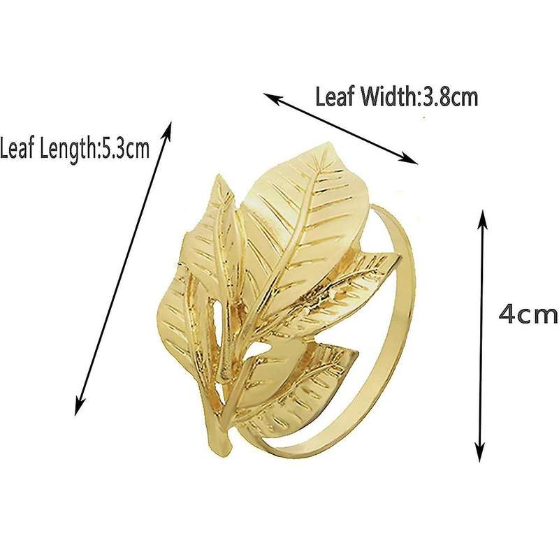 Napkin Rings,napkin Rings Set Of 12,leaf Gold Napkins,wedding Christmas Napkin Rings,party Home Kit