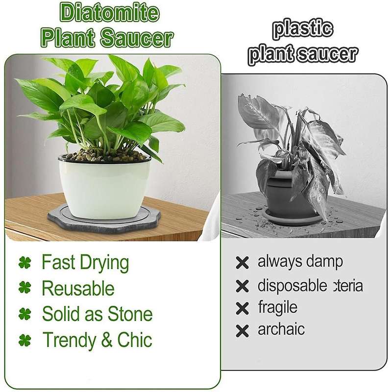 Natural Diatom Mud Quick-Drying Absorbent Pad, Flowerpot Pad for Watering Flowers and Green Plants B