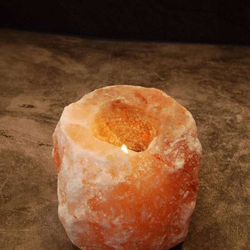 Natural Salt Crystal Stone Candle Holder Stand Crystals Candle Cave Wedding Valentine's Day Gift
