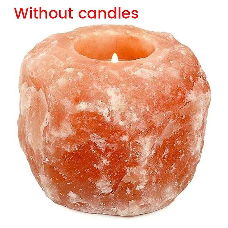 Natural Salt Crystal Stone Candle Holder Stand Crystals Candle Cave Wedding Valentine's Day Gift