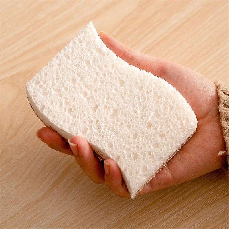 Natural Scrub Sponges Kitchen , Non-scratch Cleaning Sponges for Dishes, Cellulose Sponges Safe On