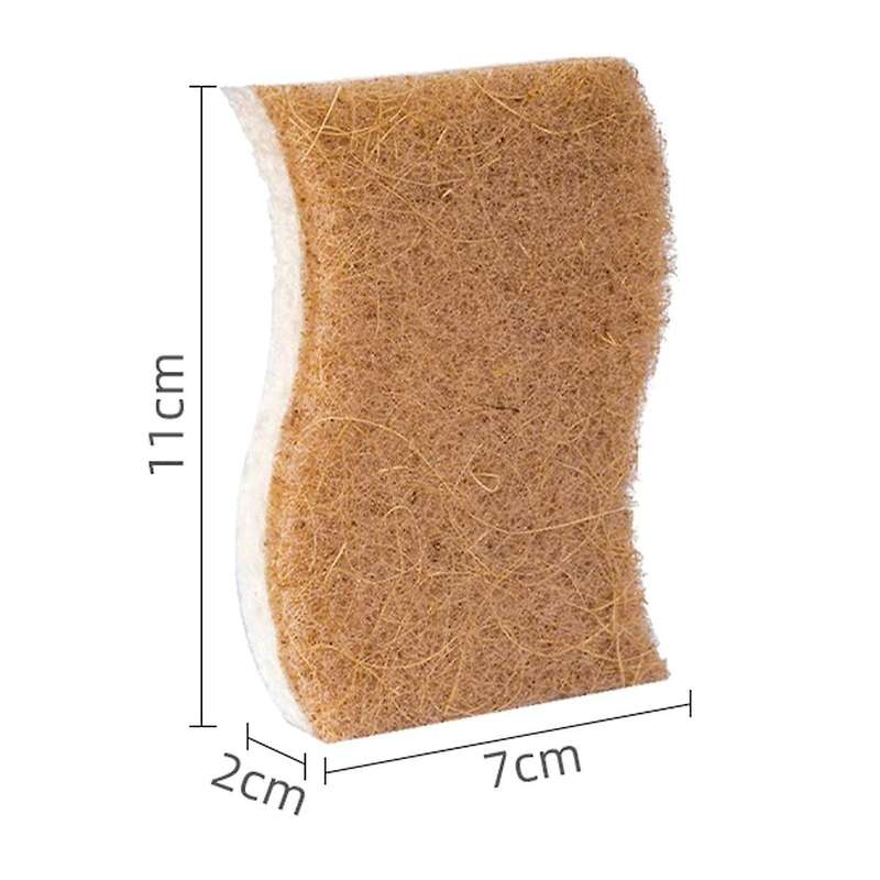 Natural Scrub Sponges Kitchen , Non-scratch Cleaning Sponges for Dishes, Cellulose Sponges Safe On