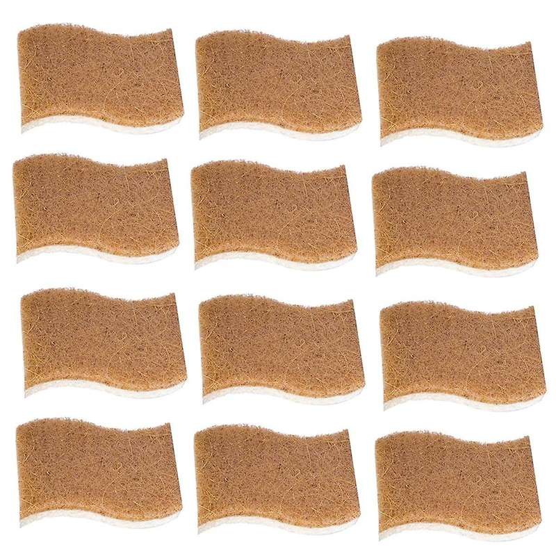 Natural Scrub Sponges Kitchen , Non-scratch Cleaning Sponges for Dishes, Cellulose Sponges Safe On