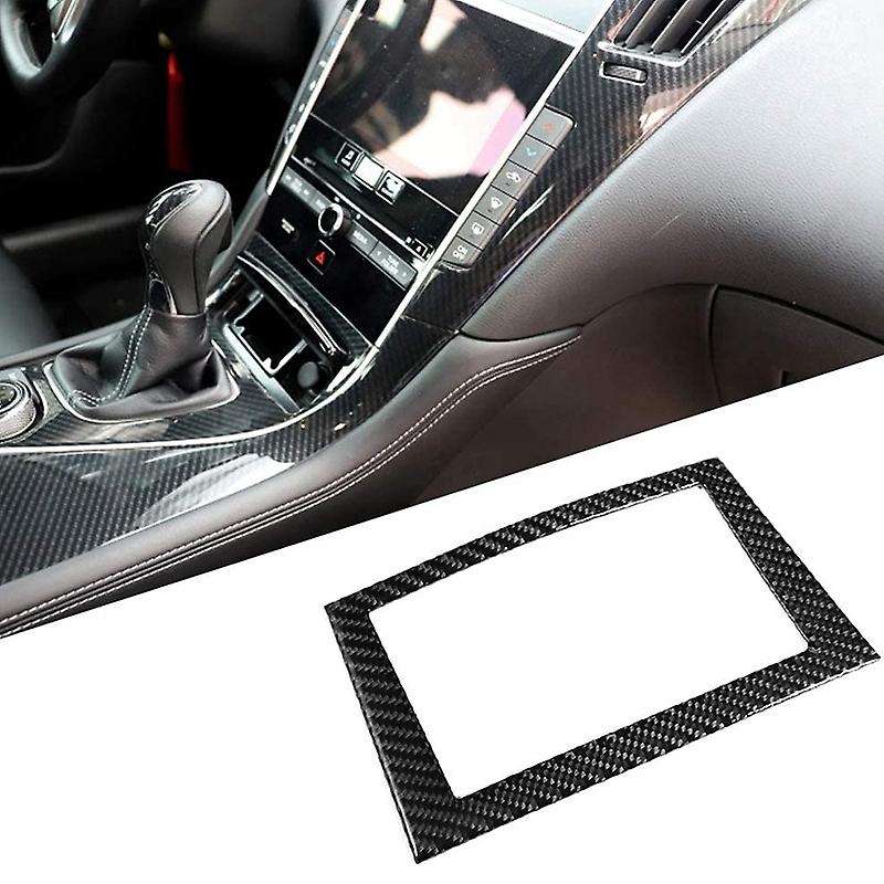 Navigation Frame Trim,Carbon Fiber Car Navigation Screen Frame Trim Fit for Q50/Q60 2013-2019
