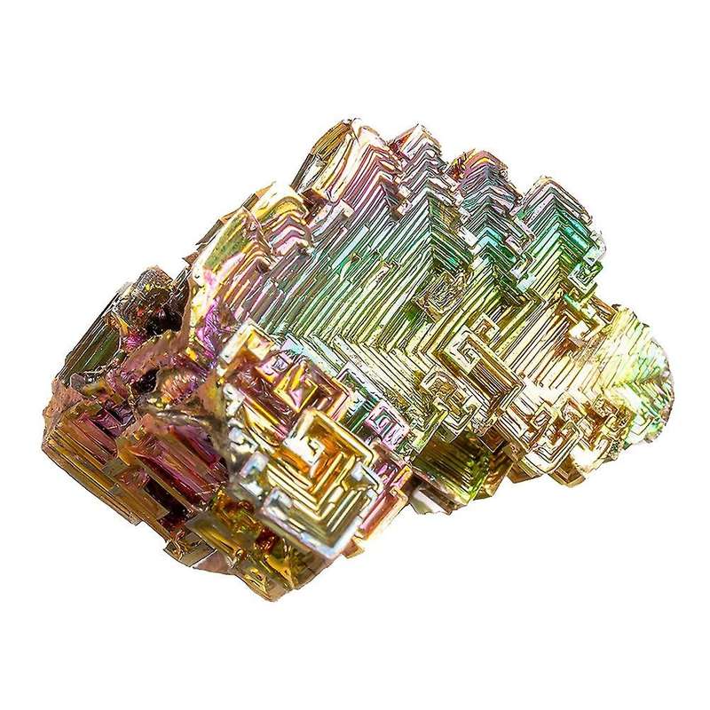 Nature Rainbow Bismuth Crystal Stone Medium Specimen for Collecting Decoration Wire Wrapping, 1 Pcs