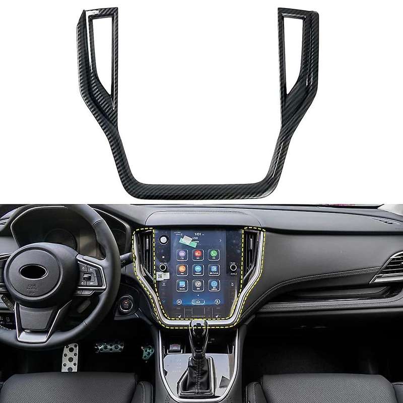 Navigation Frame for Legacy 2020 2021 Car Center Console GPS Panel Cover Trim Accessories Carbon Fib