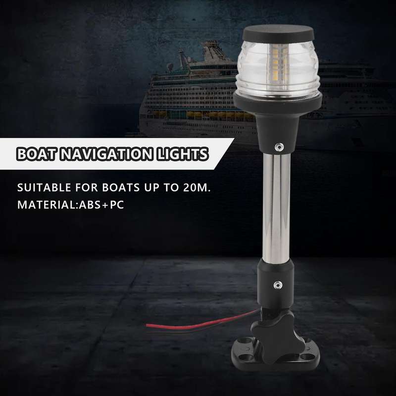 Navigation Anchor Lights All Round 360 Degree Boat Navigation Lights White LED 12-24VDC for Fishing