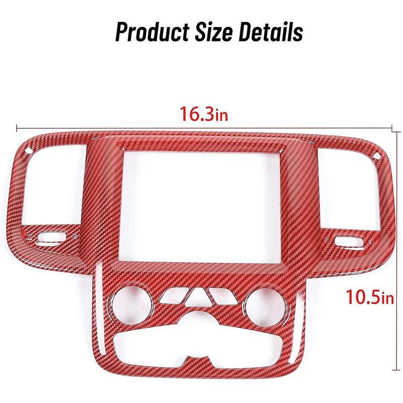 Navigation Panel Screen Dash Board Air Conditioning Vent Trim Cover for RAM 2011-2018 Accessories,Re
