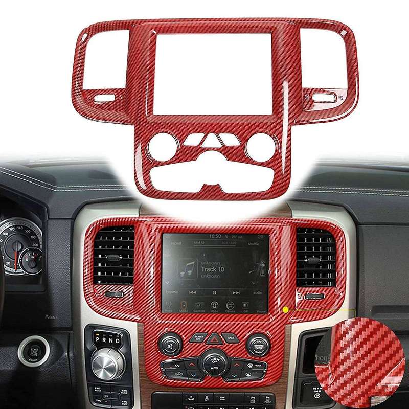 Navigation Panel Screen Dash Board Air Conditioning Vent Trim Cover for RAM 2011-2018 Accessories,Re