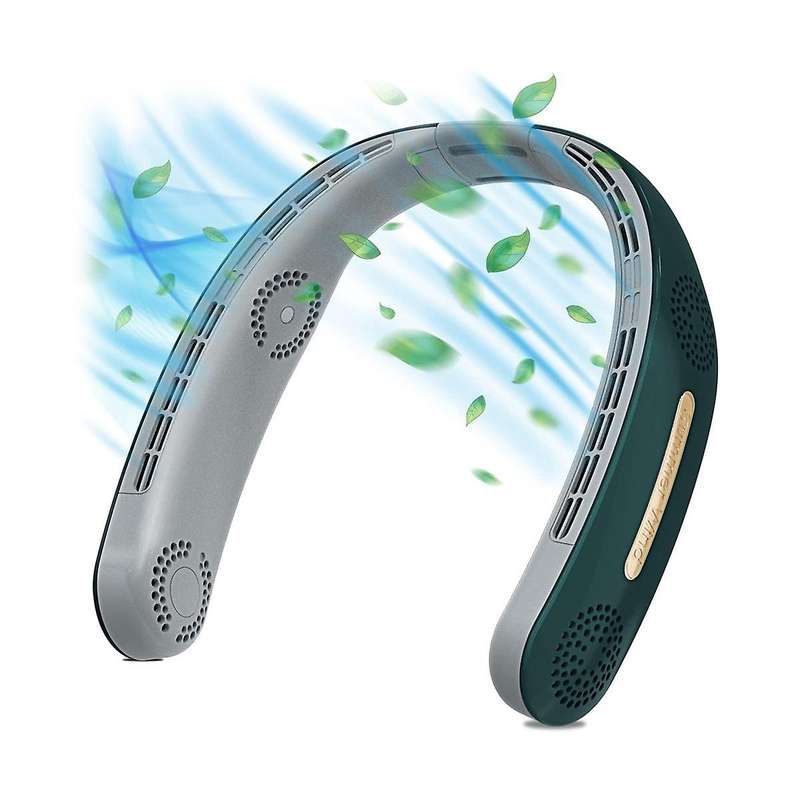 Neck Fan, 4000mah Portable Neck Fan 360 Bladeless Cooling Personal Neck Fan Rechargeable Hand-free