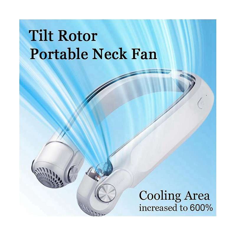 Neck Fan 3 Speeds Portable Neck Fan Hands-free Neckband Cooling Fan Mini Usb Rechargeable Turbo Fan