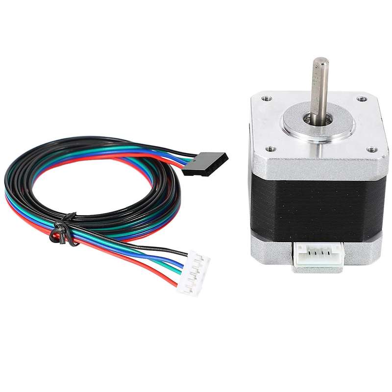 Nema 17 Bipolar 4 Leads 34mm 12v 1.5 A 26ncm(36.8oz.in) 3d Printer Motor 42shd0001