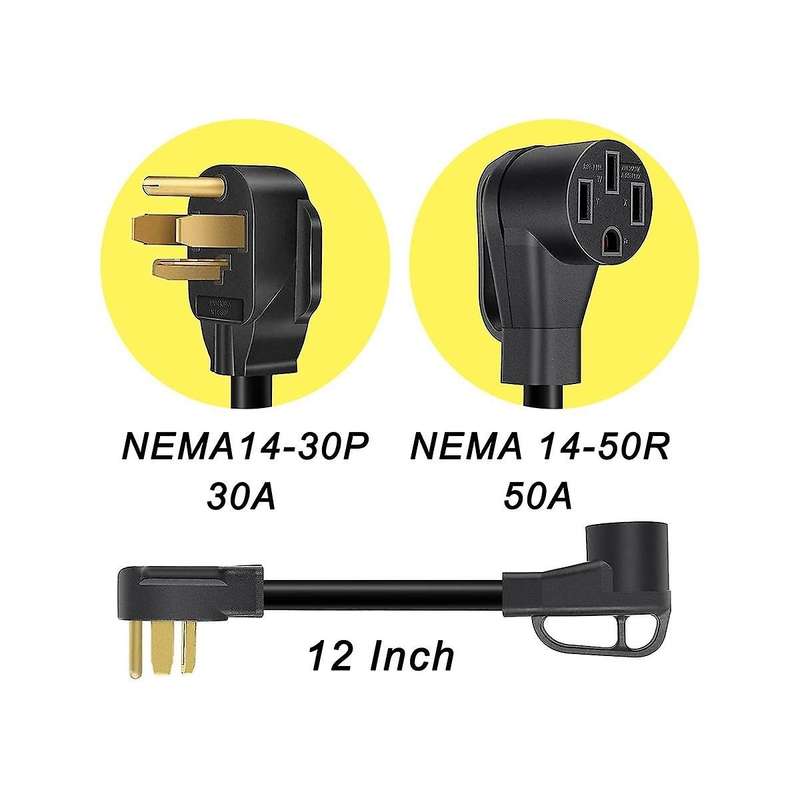 Nema 14-30p to 14-50r Ev Charger Adapter Compatible 30amp to 50amp Ev Conversion Adapter Cord for 2