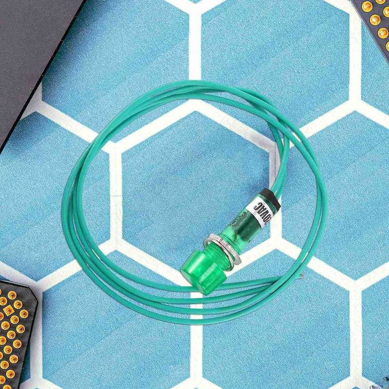 Neon Indicator Pilot Signal Lamp Green Light AC 220V w Cable