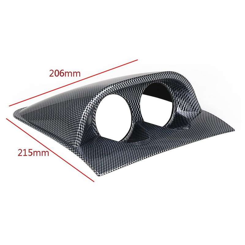 New 2 Inch 52mm Car Dual Dash Gauge Meter Pod 2 Hole Dashboard Mount Holder Carbon Fiber