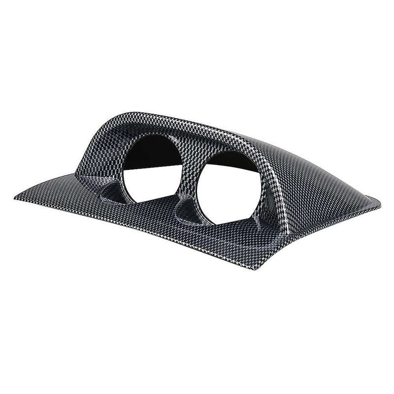 New 2 Inch 52mm Car Dual Dash Gauge Meter Pod 2 Hole Dashboard Mount Holder Carbon Fiber