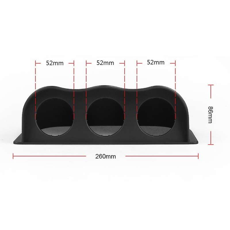 New 2 Inch 52mm Car Triple Dash Gauge Meter Pod 3 Hole Dashboard Mount Holder Black