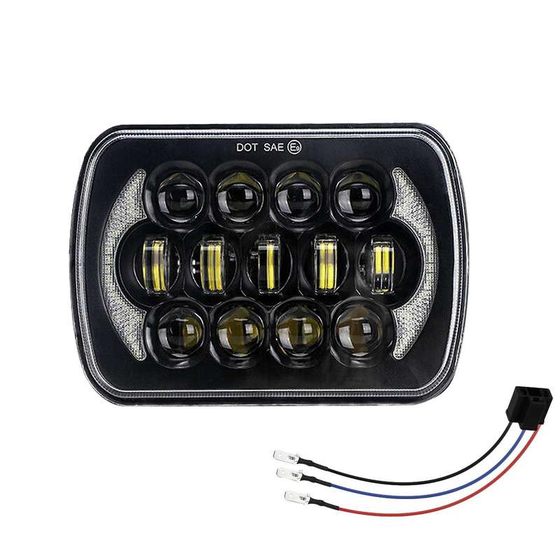 New 30000LM 7 Inch 5X7 7X6 for Wrangler Off-Road Vehicle Modified LED Square Car Light 300W Truck He