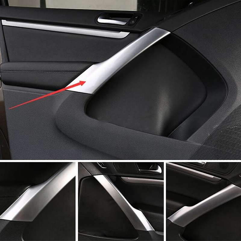 New 4Pcs ABS Chrome Interior Door Armrest Cover Trim for 2010-2015