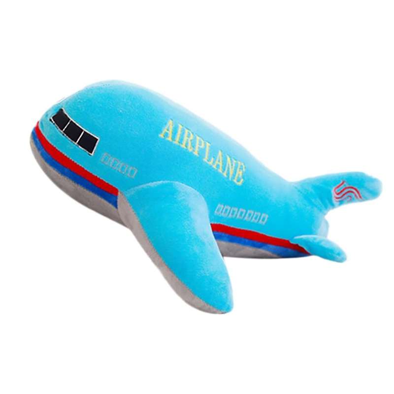 New 40cm Size Simulation Airplane Plush Toys Kids Sleeping Back Cushion Soft Pillow Dolls Blue