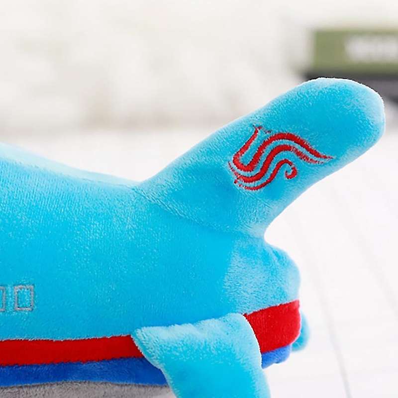 New 40cm Size Simulation Airplane Plush Toys Kids Sleeping Back Cushion Soft Pillow Dolls Blue