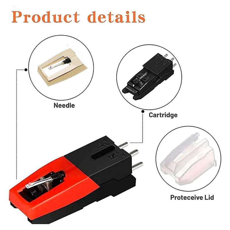 New 5-Pack Diamond Record Needle Replacement, Vinyl Record Needle with Needle Cleaning Brush Kit