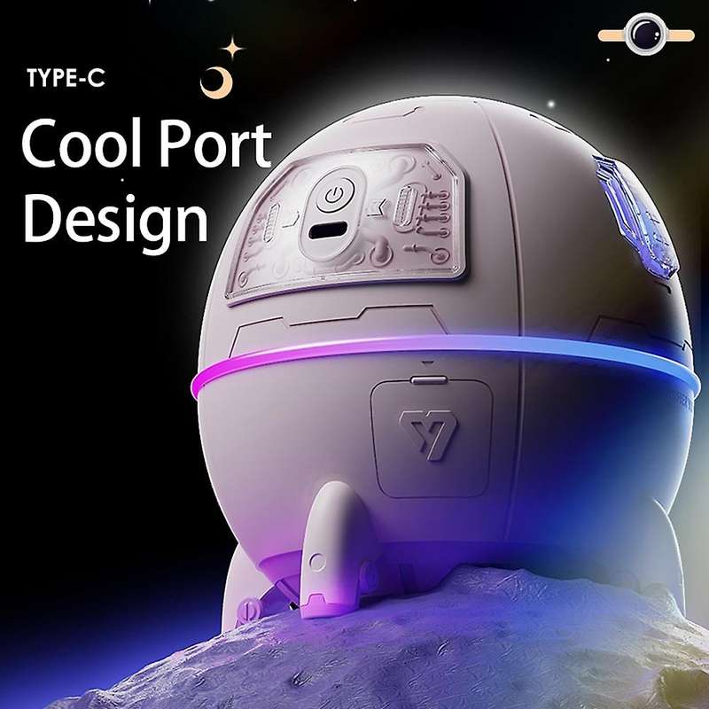 New Astronaut Air Humidifier 220ml Ultrasonic Oil Diffuser Led Light Usb Mist Sprayer Gifts Purple