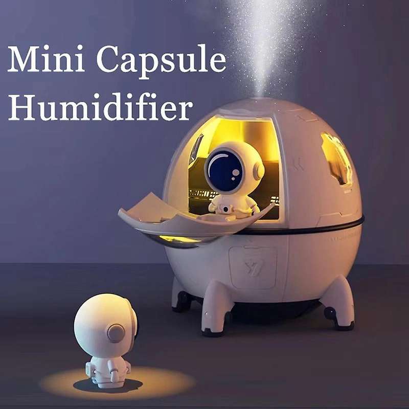 New Astronaut Air Humidifier 220ml Ultrasonic Oil Diffuser Led Light Usb Mist Sprayer Gifts Purple