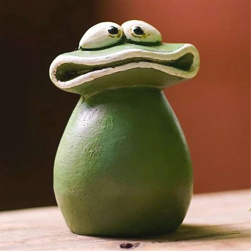New Big Mouth Frog Garden Decoration Waterproof Resin Big Mouth Frog Family of Three Garden Statue