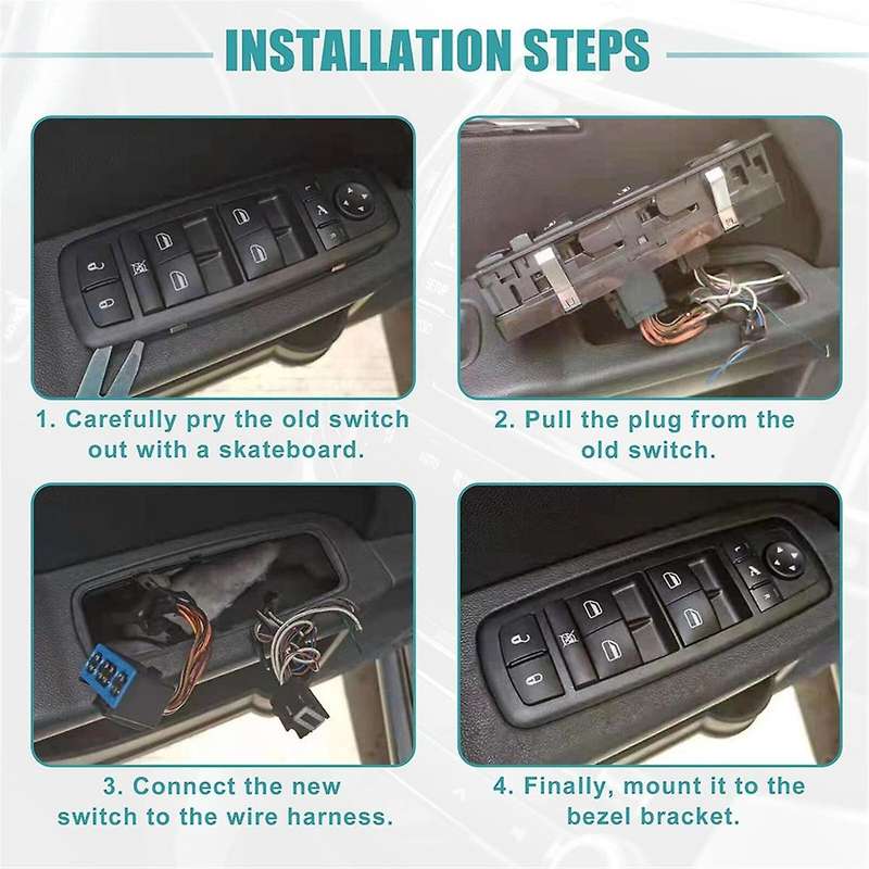 New Bek6-66-350 Power Window Master Switch Control Button for 3 M3 2.0l 2008-2009 Bek666350 12+14pin