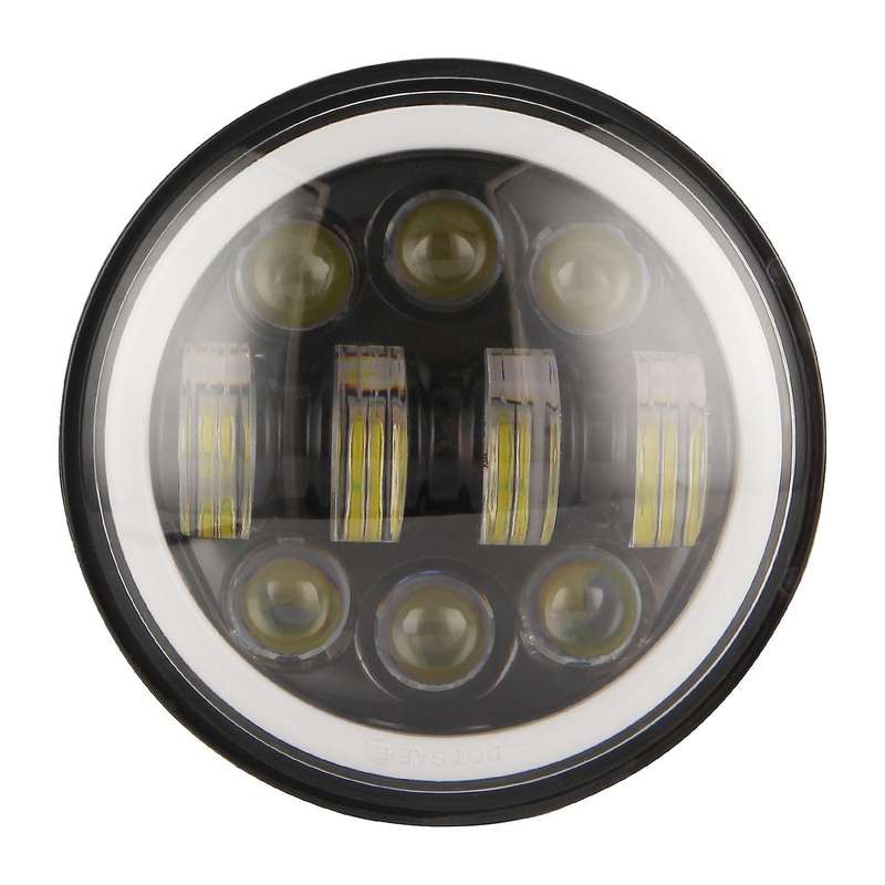 New Brightest 80w 5.75 Inch Round Led Projection Motorcycles Headlight Black