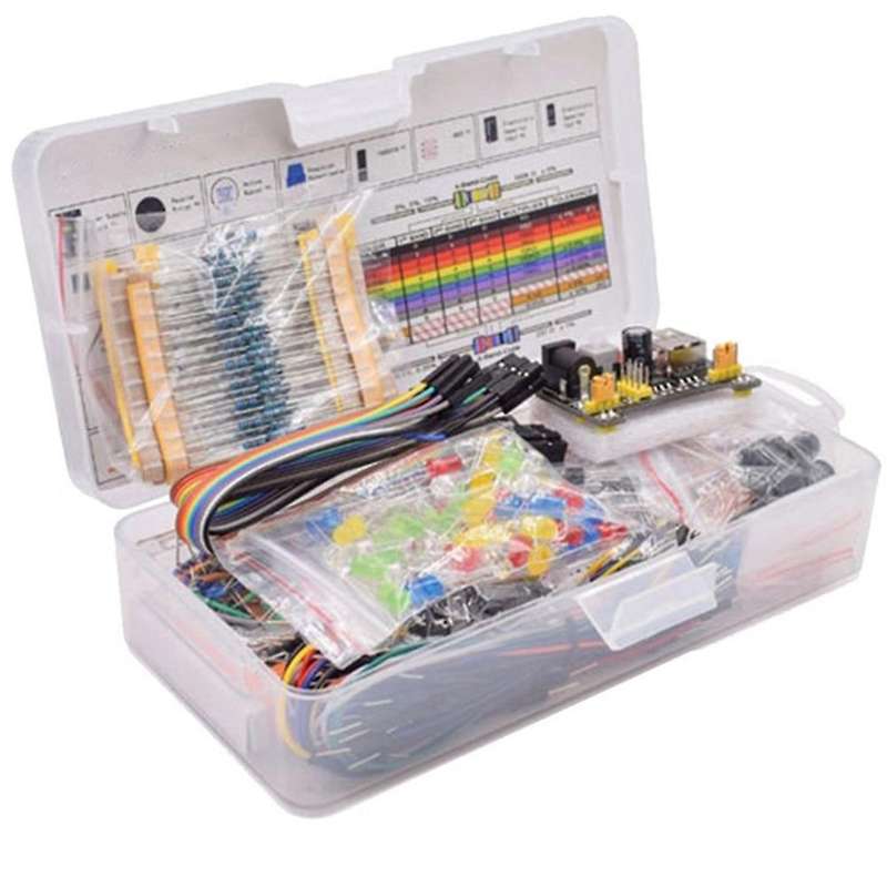 New Breadboard Set Electronics Component DIY Kit with Plastic Box for R3 Component Package