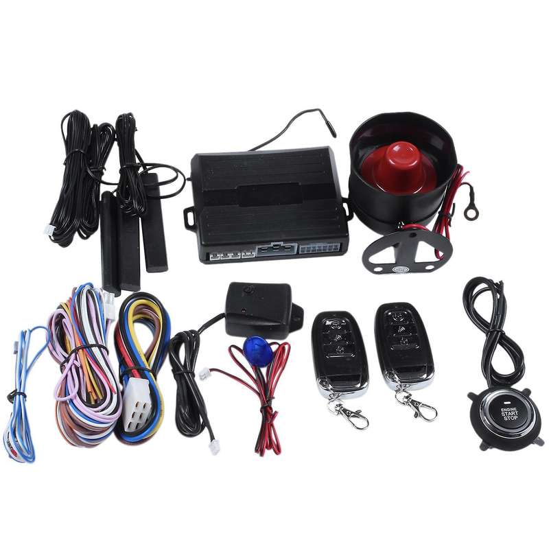 New Car Alarm Passive Keyless One Button Start Remote Control System Auto Central Lock Push Button S