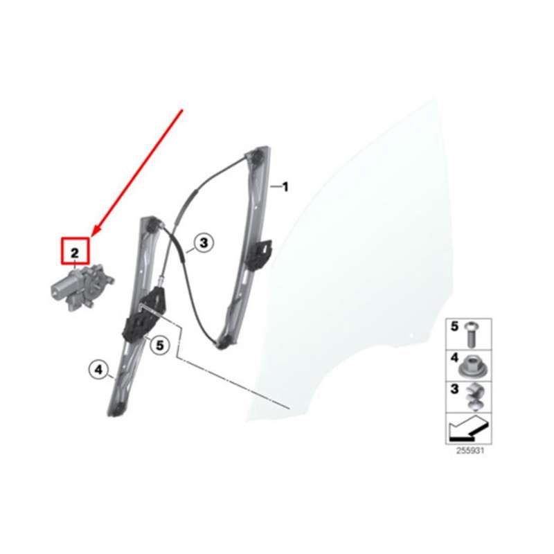 New Car Window Lifter Left Front for 3 Series 2012-2015 Window Motor Assembly 67627406633