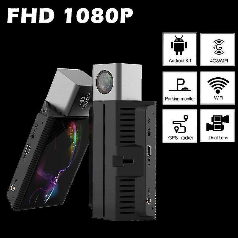 New Dash Cam 4G Android 8.1 Car DVR GPS Dual Camera FHD 1080P WiFi Dash Cam 1GB+8GB Dashcam Driving