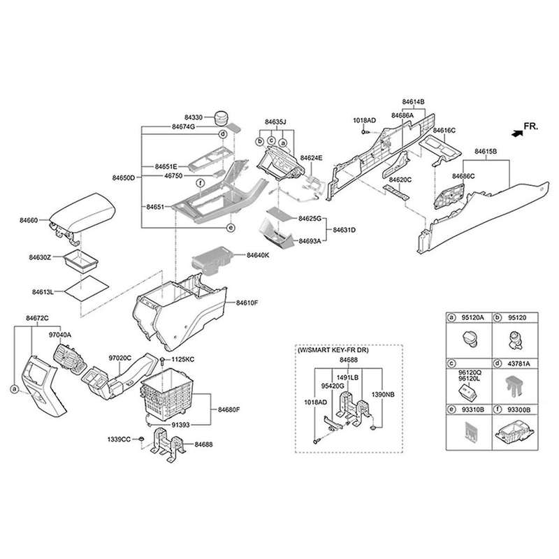 New Floor Console Switch Assembly for Lf 2015-2016 Electronic Console Switch 93300c16104x 93300c161
