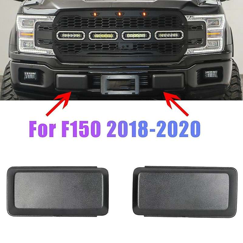 New for 2018-2020 Front Bumper Guards Inserts Pads End Caps Cover Trim Black 1Pair RH LH Set