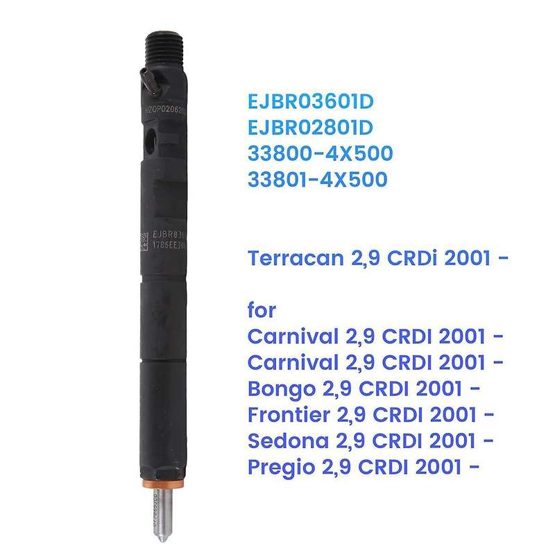 New Fuel Injector EJBR03601D 33800-4X500 for Terracan Carnival Sedona 2.9 CRDi 2001-