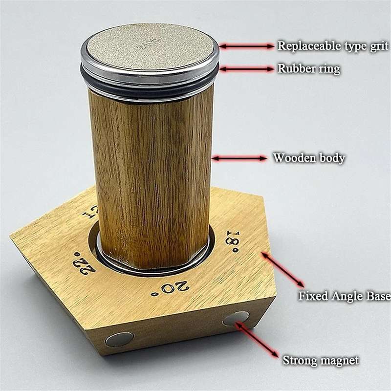 New Hob Knife Sharpener Diamond Whetstone Disc 5 Sharpening Angle Grinding Knife Holder Kitchen Tool