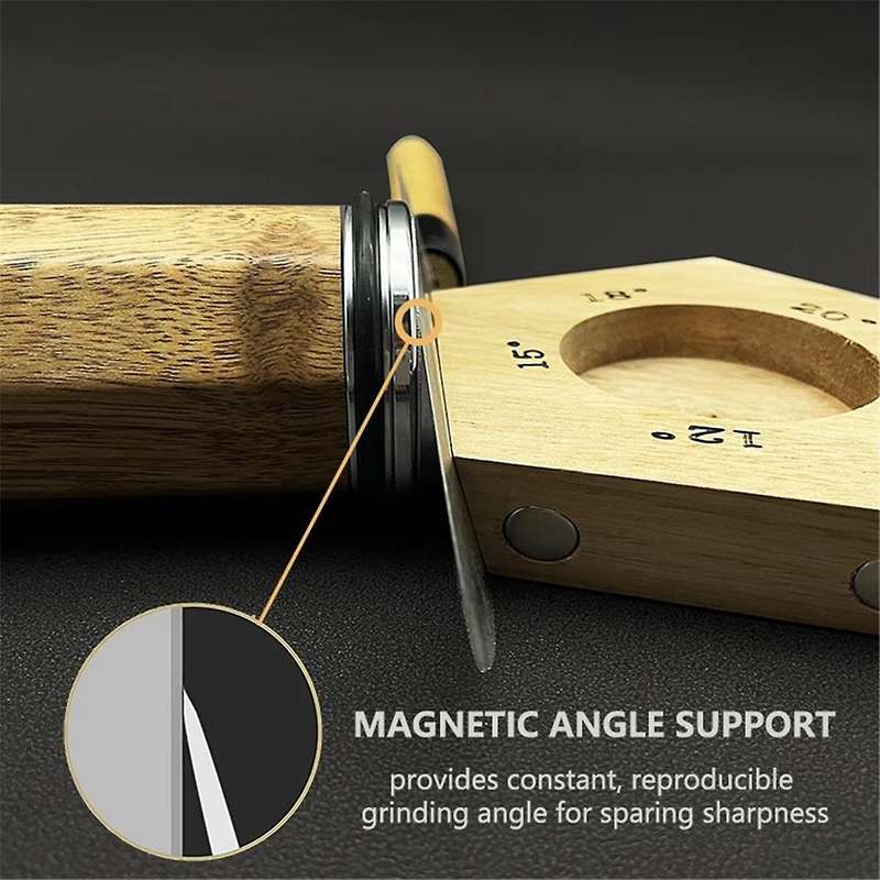 New Hob Knife Sharpener Diamond Whetstone Disc 5 Sharpening Angle Grinding Knife Holder Kitchen Tool