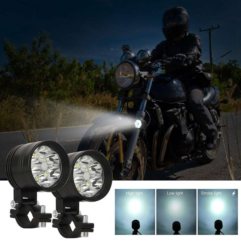 New Motorcycle Fog Lights for All Mountain Bikes, ATVs, Motorcycles LED Driving Lamp, 6 Lamp Beads