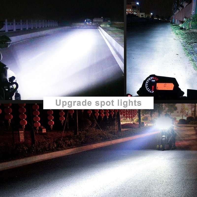 New Motorcycle Fog Lights for All Mountain Bikes, ATVs, Motorcycles LED Driving Lamp, 6 Lamp Beads