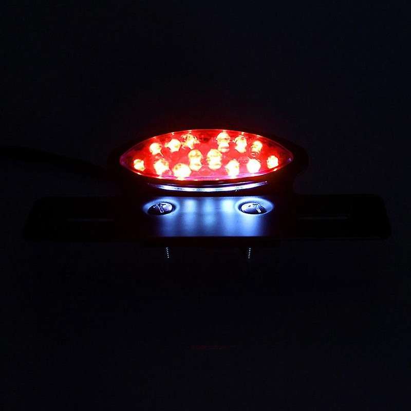 New Motorcycle LED Rear Brake Tail Light Stop License Plate Lights for Motorbikes Truck ATV Trailer
