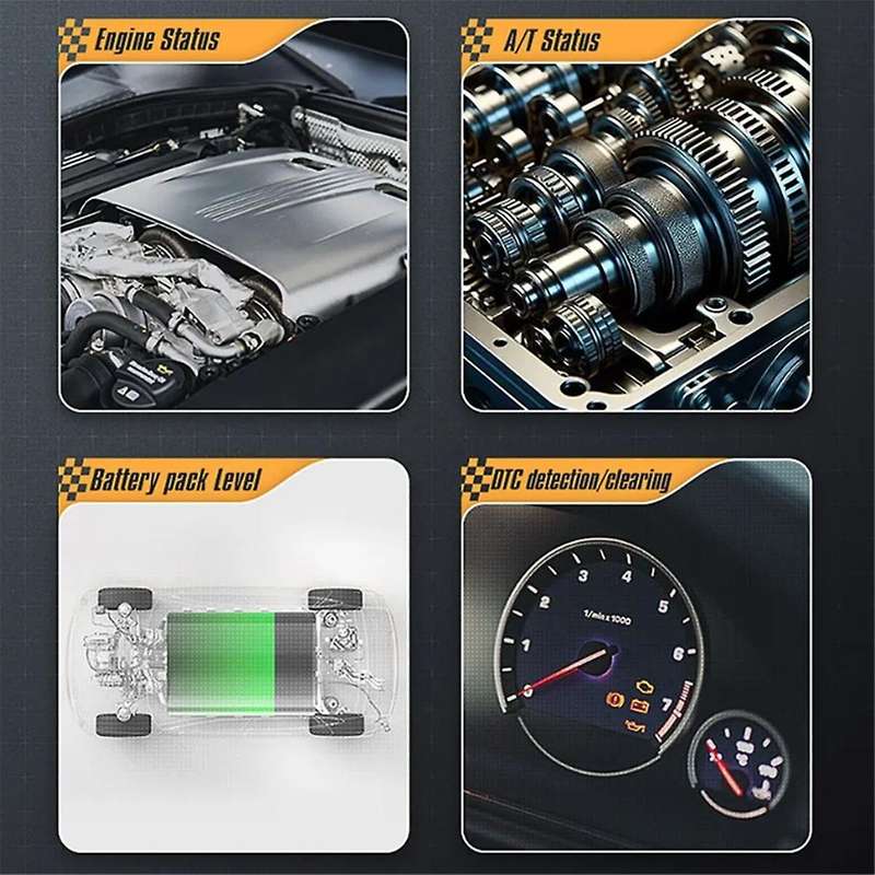 New OBD+GPS Speedometer Car Head-Up Display HUD Overspeed Alarm Water Temp Tachometer LCD Display Oi