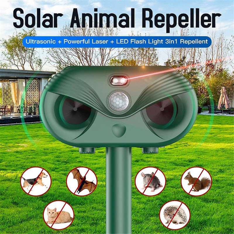 New Outdoor Solar Flash Laser Mouse Repeller Snake Repeller Animal Repeller Ultrasonic Bird Repelle